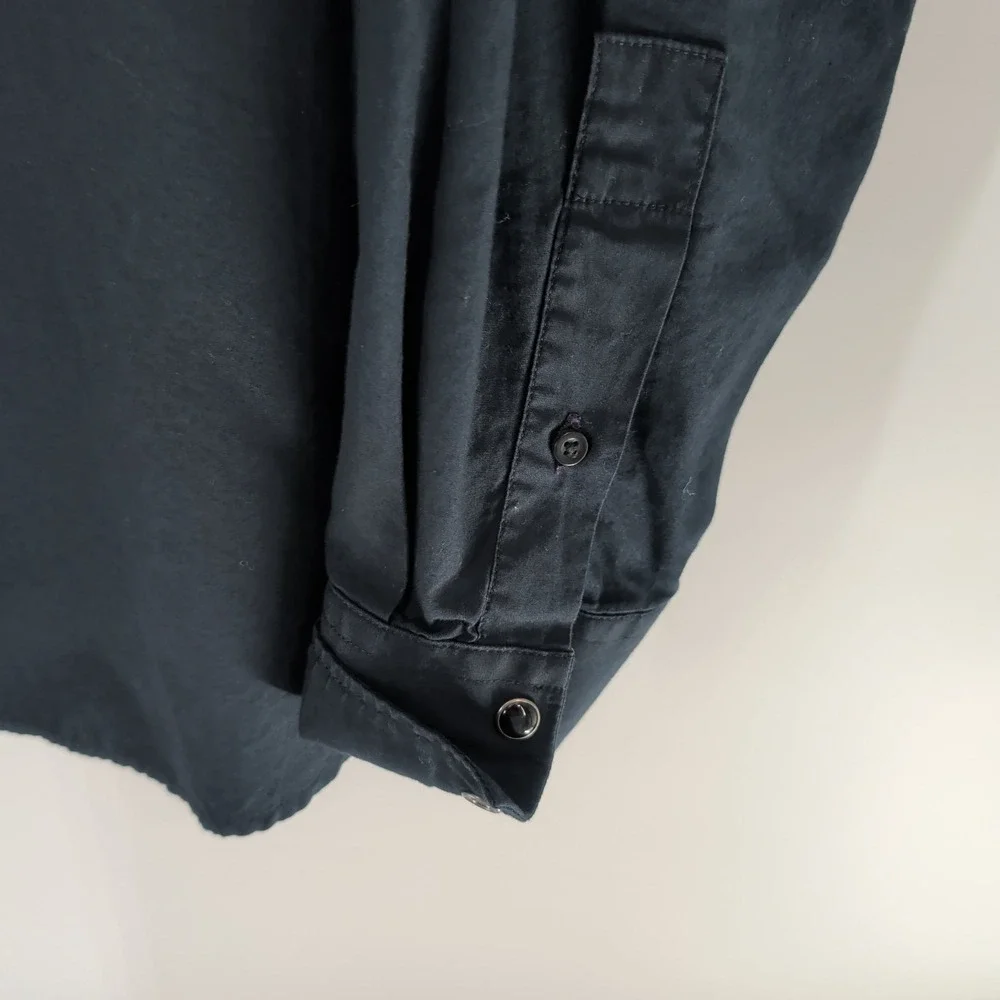 APT.9 Classic Cotton‎ Long Sleeve Everyday Comfort Button Up Shirt Black Size L